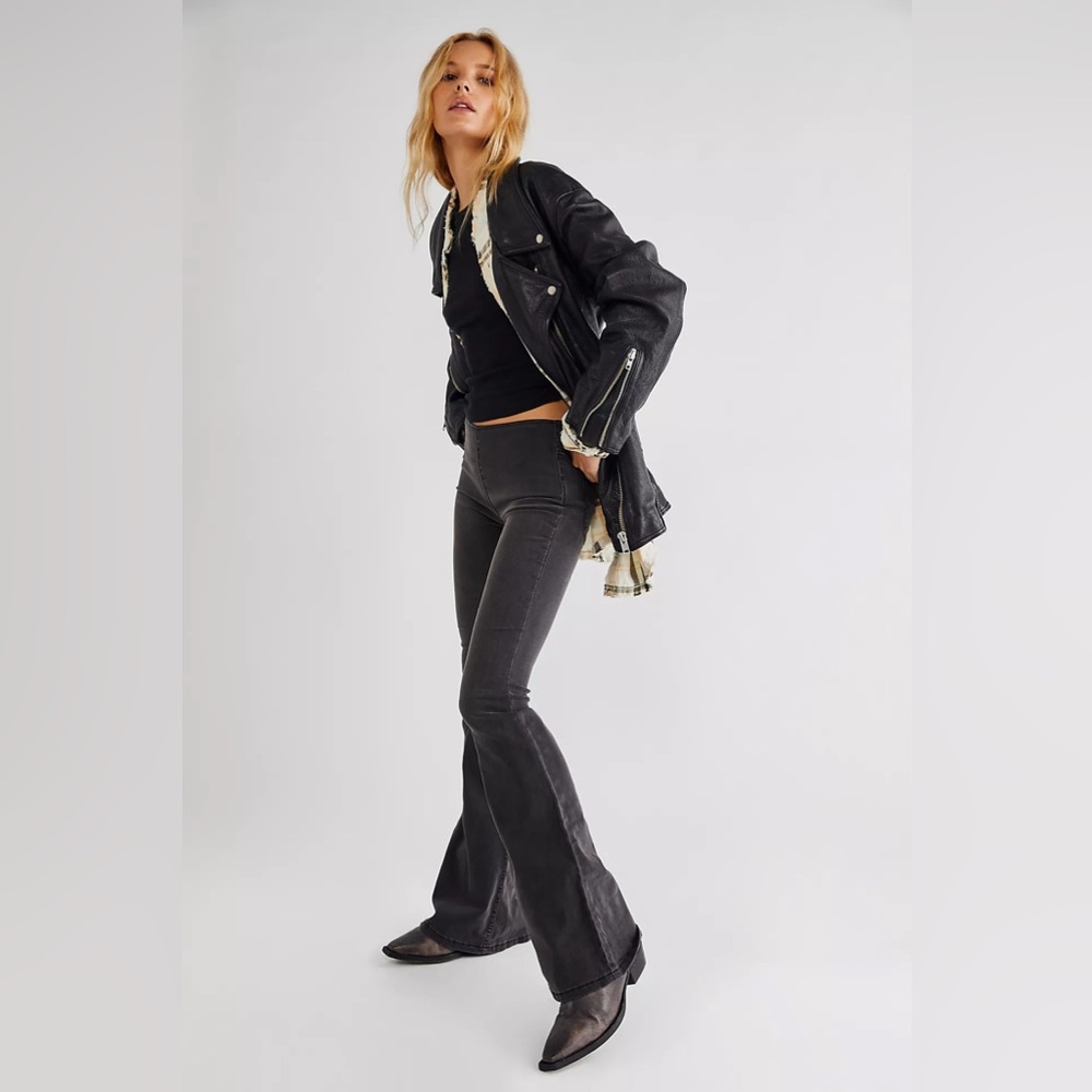 Free People Black Flare Jeans